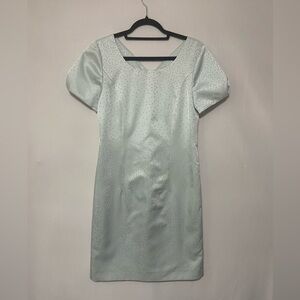 Helene Berman London LIKE NEW pastel blue ombre polka dot sheath dress size 8